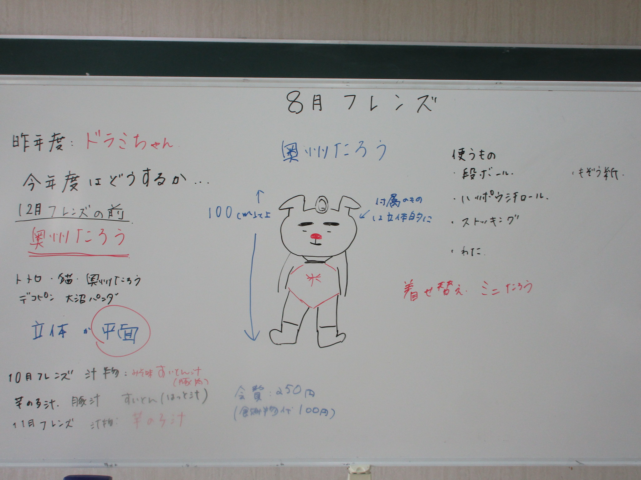 8月　フレンズでふれあい作品展構想